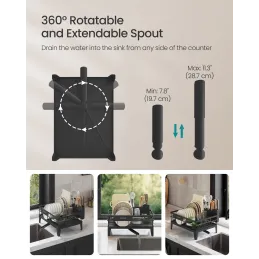 Ocjeđivač za suđe METAL-X / Crna