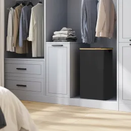 Košara za rublje SOFT 90L / Crna