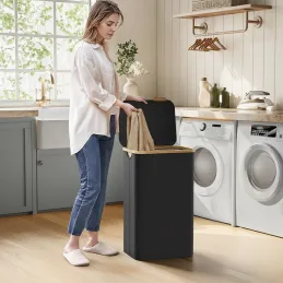 Košara za rublje SOFT 90L / Crna