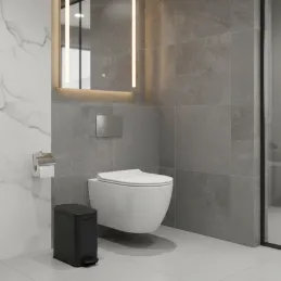 Kanta za otpadke DESERT s pedalom 5L / Mat crna