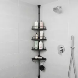 Kutna kupaonska polica REGALO SPA / Crna