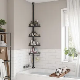 Kutna kupaonska polica REGALO SPA / Crna