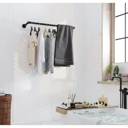 Set 2 kom Vešić za odjeću REGALO DUO 920 mm / Crna mat