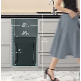 Ugradbeni koš za otpadke GALANT 350mm - 2 x 20L / Crna