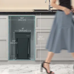 Výsuvni koš za otpad GALAXY 300mm - 2 x15L / Crna