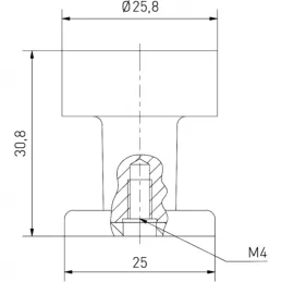 Ručka knopka RIOX / Nehrđajući čelik