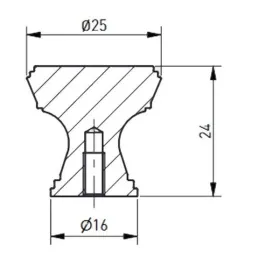 Ručka knopka IMPERIAL / Starosrebrna