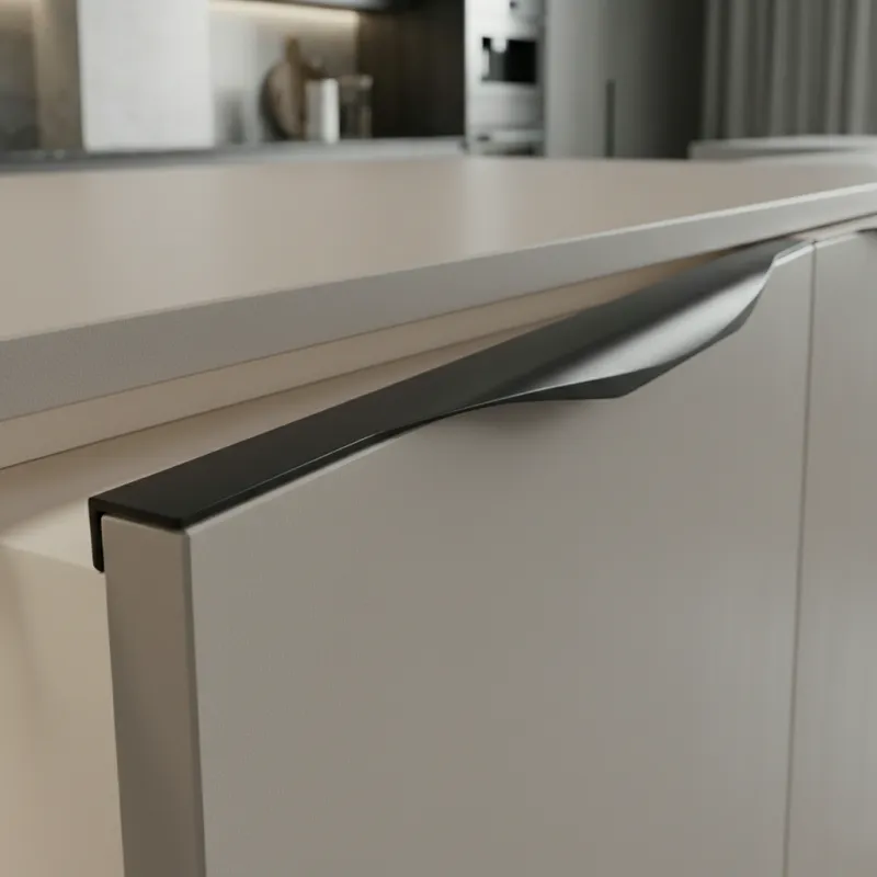 Ručka za rub vrata VULCANO / Crna mat