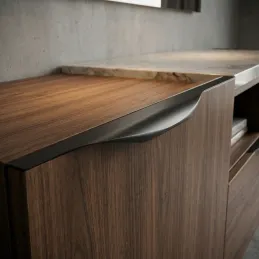 Ručka za rub vrata VULCANO / Crna mat