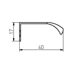 Ručka za rub vrata LISA / Crna mat