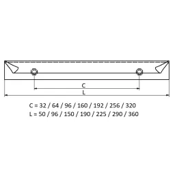 Ručka za rub vrata LISA / Crna mat
