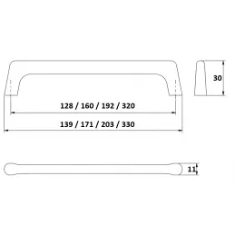 Ručka ARENAL / Crna mat
