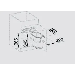 Viseća kanta za otpad BLANCO SINGOLO