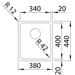 Nerđajući sudoper Blanco SOLIS 340-IF