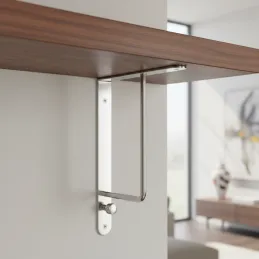 Držač police s vješalicom HANG / Sjajni krom