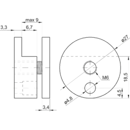 Držač za staklo LAVANTE / Sjajni krom