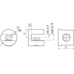 Držač police LONIA / Nehrđajući čelik