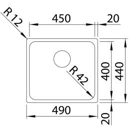 Nerezni sudoper Blanco SOLIS 450-IF
