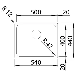 Nerezni sudoper Blanco SOLIS 500-IF
