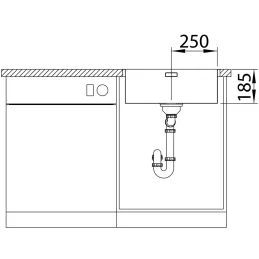 Nerezni sudoper Blanco SOLIS 400-IF/A / PushControl