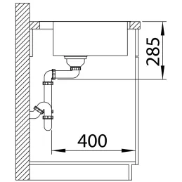 Nerezni sudoper Blanco SOLIS 400-IF/A / PushControl