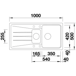 Kamenin sudoper Blanco SONA 6 S / Bijela soft