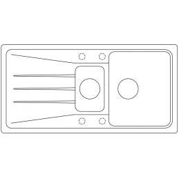Kamenirani sudoper Blanco SONA 6 S / Siva vulkan