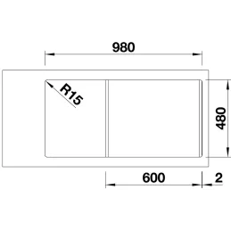 Kamenin sudoper Blanco SONA XL 6 S / Bijela