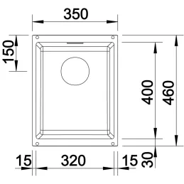 Kameninjski sudoper Blanco ROTAN 700 U
