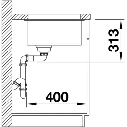 Kameninjski sudoper Blanco ROTAN 700 U