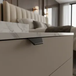 Ručka za rub vrata MAURA / Crna mat