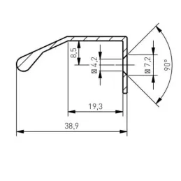 Ručkica za rub vrata MAURA / Bijela mat