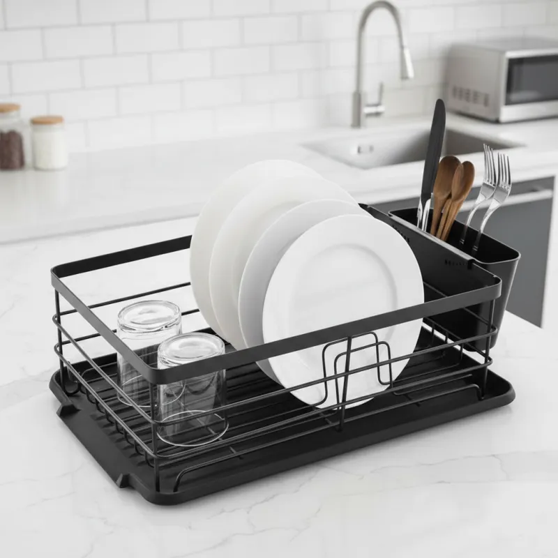 Odkapnica za posuđe ANARO / Crna mat