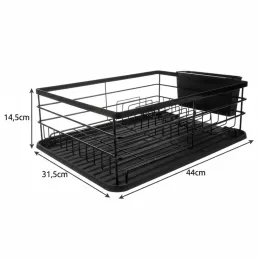 Odkapnica za posuđe ANARO / Crna mat