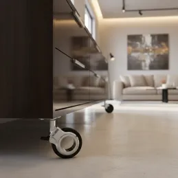 Namještajni kotačić s kočnicom NOVA / Krom - Crna