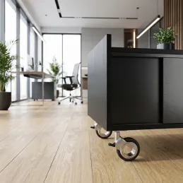 Namještajni kotačić s kočnicom NOVA / Krom - Crna