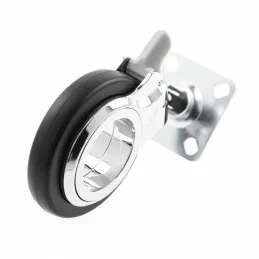 Namještajni kotačić s kočnicom NOVA / Krom - Crna