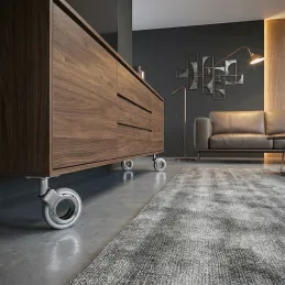 Namještajni kotačić bez kočnice NOVA / Krom - siva