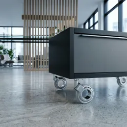 Namještajni kotačić bez kočnice NOVA / Krom - siva