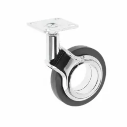 Namještajni kotačić bez kočnice NOVA / Krom - crna