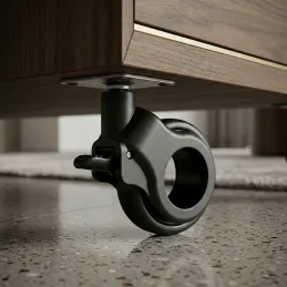 Namještajni kotačić s kočnicom NOVA UNO / Crna