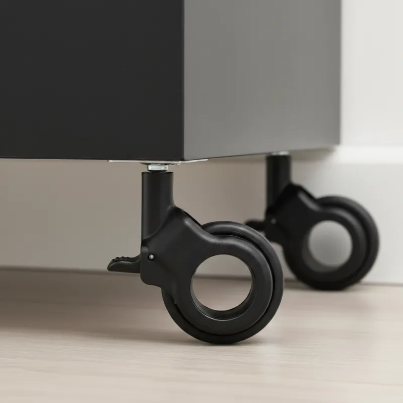 Namještajni kotačić s kočnicom NOVA UNO / Crna