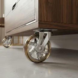 Namještajni kotačić bez kočnice 75 mm / Transparentno smeđa