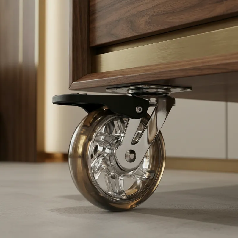 Točno kotač sa kočnicom 75 mm / Prozirno smeđa