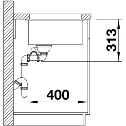 Kameninški sudoper Blanco SUBLINE 500 U