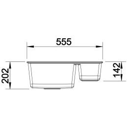 Kamniti sudoper Blanco SUBLINE 500 U