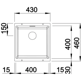 Kamniti sudoper Blanco SUBLINE 320 U
