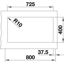 Kameninijski sudoper Blanco SUBLINE 340 / 160 U / desni