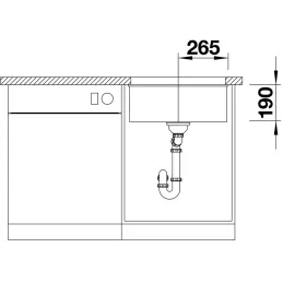 Kamniti sudoper Blanco SUBLINE 400 U