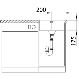 Nerezni sudoper Blanco SUPRA 400-IF